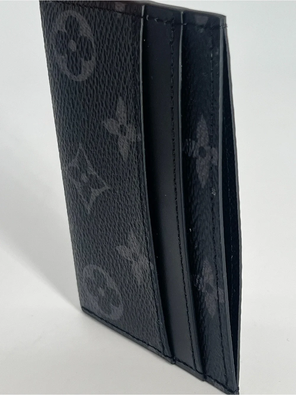 Louis Vuitton Double Black Monogram Canvas Card Holder